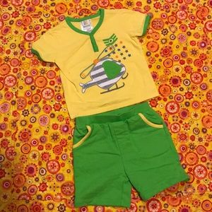 Helicopter tee and shorts set